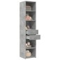 vidaXL Highboard Betongrau 40x42,5x185 cm Holzwerkstoff vidaXL Highboard Betongrau 40x42,5x185 cm Holzwerkstoff