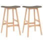 Barhocker 2 Stk. Taupe Stoff Barhocker 2 Stk. Taupe Stoff