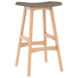 Barhocker 2 Stk. Taupe Stoff