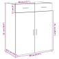 vidaXL Sideboard Räuchereiche 80x42,5x93 cm Holzwerkstoff vidaXL Sideboard Räuchereiche 80x42,5x93 cm Holzwerkstoff