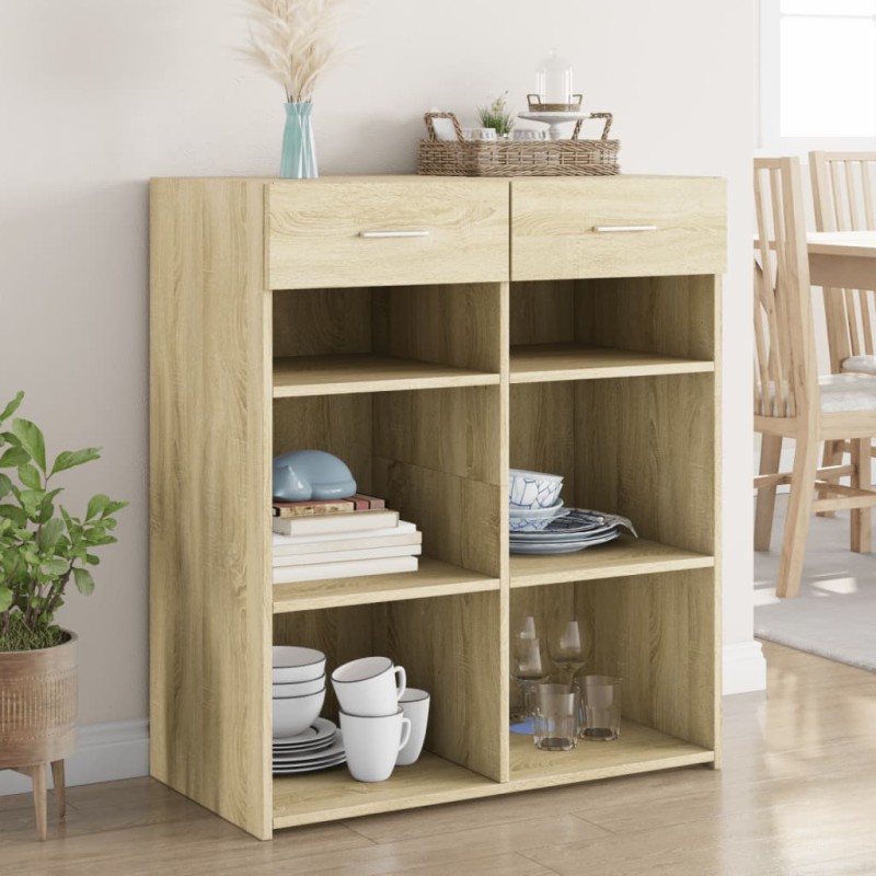vidaXL Sideboard Sonoma-Eiche 80x42,5x93 cm Holzwerkstoff vidaXL Sideboard Sonoma-Eiche 80x42,5x93 cm Holzwerkstoff