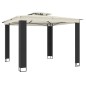 vidaXL Pavillon mit Doppeldach Creme 2,94x2,94 m Stahl vidaXL Pavillon mit Doppeldach Creme 2,94x2,94 m Stahl