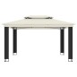 vidaXL Pavillon mit Doppeldach Creme 3,94x2,96 m Stahl vidaXL Pavillon mit Doppeldach Creme 3,94x2,96 m Stahl