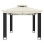 vidaXL Pavillon mit Doppeldach Creme 3,94x2,96 m Stahl vidaXL Pavillon mit Doppeldach Creme 3,94x2,96 m Stahl