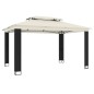 vidaXL Pavillon mit Doppeldach Creme 3,94x2,96 m Stahl vidaXL Pavillon mit Doppeldach Creme 3,94x2,96 m Stahl