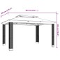 vidaXL Pavillon mit Doppeldach Creme 3,94x2,96 m Stahl vidaXL Pavillon mit Doppeldach Creme 3,94x2,96 m Stahl