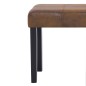 Sitzbank 106 cm Braun Wildleder-Optik Sitzbank 106 cm Braun Wildleder-Optik