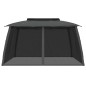 vidaXL Pavillon mit Doppeldach & Netzwänden Anthrazit 3,93x2,93m Stahl vidaXL Pavillon mit Doppeldach & Netzwänden Anthrazit 3,93x2,93m Stahl