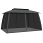 vidaXL Pavillon mit Doppeldach & Netzwänden Anthrazit 3,93x2,93m Stahl vidaXL Pavillon mit Doppeldach & Netzwänden Anthrazit 3,93x2,93m Stahl