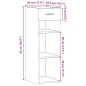 vidaXL Sideboard Betongrau 30x42,5x93 cm Holzwerkstoff vidaXL Sideboard Betongrau 30x42,5x93 cm Holzwerkstoff