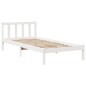 vidaXL Massivholzbett ohne Matratze Weiß 100x200 cm Kiefernholz vidaXL Massivholzbett ohne Matratze Weiß 100x200 cm Kiefernholz