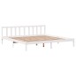 vidaXL Massivholzbett ohne Matratze Weiß 200x200 cm Kiefernholz vidaXL Massivholzbett ohne Matratze Weiß 200x200 cm Kiefernholz