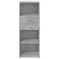 vidaXL Highboard Betongrau 45x42,5x124 cm Holzwerkstoff vidaXL Highboard Betongrau 45x42,5x124 cm Holzwerkstoff