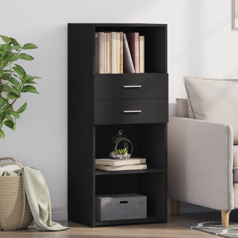 vidaXL Highboard Schwarz 50x42,5x124 cm Holzwerkstoff vidaXL Highboard Schwarz 50x42,5x124 cm Holzwerkstoff