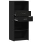 vidaXL Highboard Schwarz 50x42,5x124 cm Holzwerkstoff vidaXL Highboard Schwarz 50x42,5x124 cm Holzwerkstoff