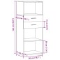 vidaXL Highboard Schwarz 50x42,5x124 cm Holzwerkstoff vidaXL Highboard Schwarz 50x42,5x124 cm Holzwerkstoff