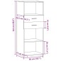 vidaXL Highboard Betongrau 50x42,5x124 cm Holzwerkstoff vidaXL Highboard Betongrau 50x42,5x124 cm Holzwerkstoff