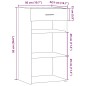 vidaXL Sideboard Schwarz 50x42,5x93 cm Holzwerkstoff vidaXL Sideboard Schwarz 50x42,5x93 cm Holzwerkstoff