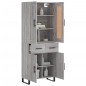 Highboard Grau Sonoma 69,5x34x180 cm Holzwerkstoff Highboard Grau Sonoma 69,5x34x180 cm Holzwerkstoff