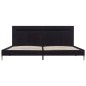 Bettgestell mit LED Schwarz Stoff 160 x 200 cm Bettgestell mit LED Schwarz Stoff 160 x 200 cm