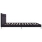 Bettgestell mit LED Schwarz Stoff 160 x 200 cm Bettgestell mit LED Schwarz Stoff 160 x 200 cm