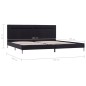 Bettgestell mit LED Schwarz Stoff 160 x 200 cm Bettgestell mit LED Schwarz Stoff 160 x 200 cm
