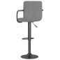 Barhocker 2 Stk. Hellgrau Samt Barhocker 2 Stk. Hellgrau Samt