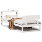 vidaXL Massivholzbett ohne Matratze Weiß 75x190 cm Kiefernholz vidaXL Massivholzbett ohne Matratze Weiß 75x190 cm Kiefernholz