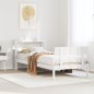 vidaXL Massivholzbett ohne Matratze Weiß 75x190 cm Kiefernholz vidaXL Massivholzbett ohne Matratze Weiß 75x190 cm Kiefernholz