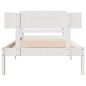 vidaXL Massivholzbett ohne Matratze Weiß 75x190 cm Kiefernholz vidaXL Massivholzbett ohne Matratze Weiß 75x190 cm Kiefernholz