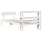 vidaXL Massivholzbett ohne Matratze Weiß 75x190 cm Kiefernholz vidaXL Massivholzbett ohne Matratze Weiß 75x190 cm Kiefernholz