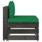 vidaXL 4-Sitzer Outdoor-Sofa mit Kissen Grau Imprägniertes Holz vidaXL 4-Sitzer Outdoor-Sofa mit Kissen Grau Imprägniertes Holz
