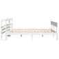 vidaXL Massivholzbett ohne Matratze Weiß 135x190 cm Kiefernholz vidaXL Massivholzbett ohne Matratze Weiß 135x190 cm Kiefernholz