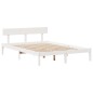 vidaXL Massivholzbett ohne Matratze Weiß 135x190 cm Kiefernholz vidaXL Massivholzbett ohne Matratze Weiß 135x190 cm Kiefernholz