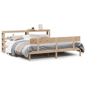 vidaXL Massivholzbett ohne Matratze 200x200 cm Kiefer