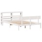 vidaXL Massivholzbett ohne Matratze Weiß 150x200 cm Kiefernholz vidaXL Massivholzbett ohne Matratze Weiß 150x200 cm Kiefernholz