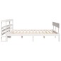 vidaXL Massivholzbett ohne Matratze Weiß 150x200 cm Kiefernholz vidaXL Massivholzbett ohne Matratze Weiß 150x200 cm Kiefernholz