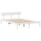 vidaXL Massivholzbett ohne Matratze Weiß 150x200 cm Kiefernholz vidaXL Massivholzbett ohne Matratze Weiß 150x200 cm Kiefernholz