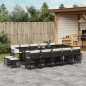 vidaXL 15-tlg. Garten-Essgruppe mit Kissen Schwarz Poly Rattan vidaXL 15-tlg. Garten-Essgruppe mit Kissen Schwarz Poly Rattan