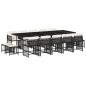 vidaXL 15-tlg. Garten-Essgruppe mit Kissen Schwarz Poly Rattan vidaXL 15-tlg. Garten-Essgruppe mit Kissen Schwarz Poly Rattan