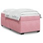 vidaXL Boxspringbett mit Matratze Rosa 100x200 cm Samt vidaXL Boxspringbett mit Matratze Rosa 100x200 cm Samt