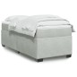 vidaXL Boxspringbett mit Matratze Hellgrau 100x200 cm Samt vidaXL Boxspringbett mit Matratze Hellgrau 100x200 cm Samt