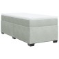 vidaXL Boxspringbett mit Matratze Hellgrau 100x200 cm Samt vidaXL Boxspringbett mit Matratze Hellgrau 100x200 cm Samt