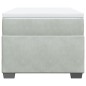 vidaXL Boxspringbett mit Matratze Hellgrau 100x200 cm Samt vidaXL Boxspringbett mit Matratze Hellgrau 100x200 cm Samt