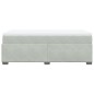 vidaXL Boxspringbett mit Matratze Hellgrau 100x200 cm Samt vidaXL Boxspringbett mit Matratze Hellgrau 100x200 cm Samt