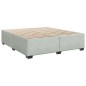 vidaXL Boxspringbett mit Matratze Hellgrau 200x200 cm Samt vidaXL Boxspringbett mit Matratze Hellgrau 200x200 cm Samt