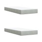 vidaXL Boxspringbett mit Matratze Hellgrau 200x200 cm Samt vidaXL Boxspringbett mit Matratze Hellgrau 200x200 cm Samt