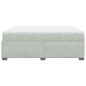 vidaXL Boxspringbett mit Matratze Hellgrau 200x200 cm Samt vidaXL Boxspringbett mit Matratze Hellgrau 200x200 cm Samt