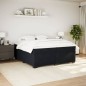 vidaXL Boxspringbett mit Matratze Schwarz 200x200 cm Samt vidaXL Boxspringbett mit Matratze Schwarz 200x200 cm Samt