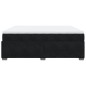 vidaXL Boxspringbett mit Matratze Schwarz 200x200 cm Samt vidaXL Boxspringbett mit Matratze Schwarz 200x200 cm Samt